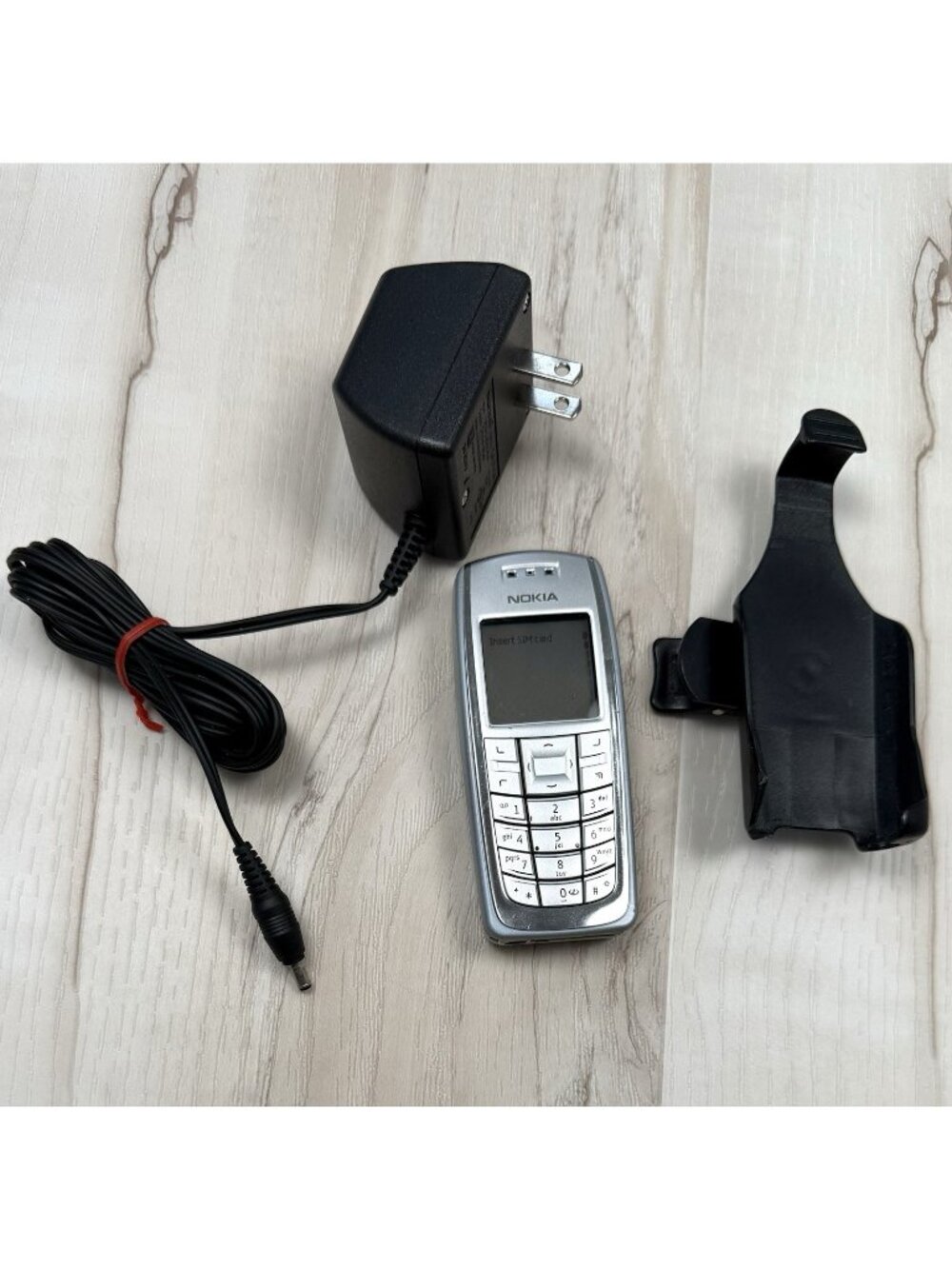 VTG NOKIA 3120B Mobile CELL PHONE +AC Power Supply Charging Cord & Holster WORKS